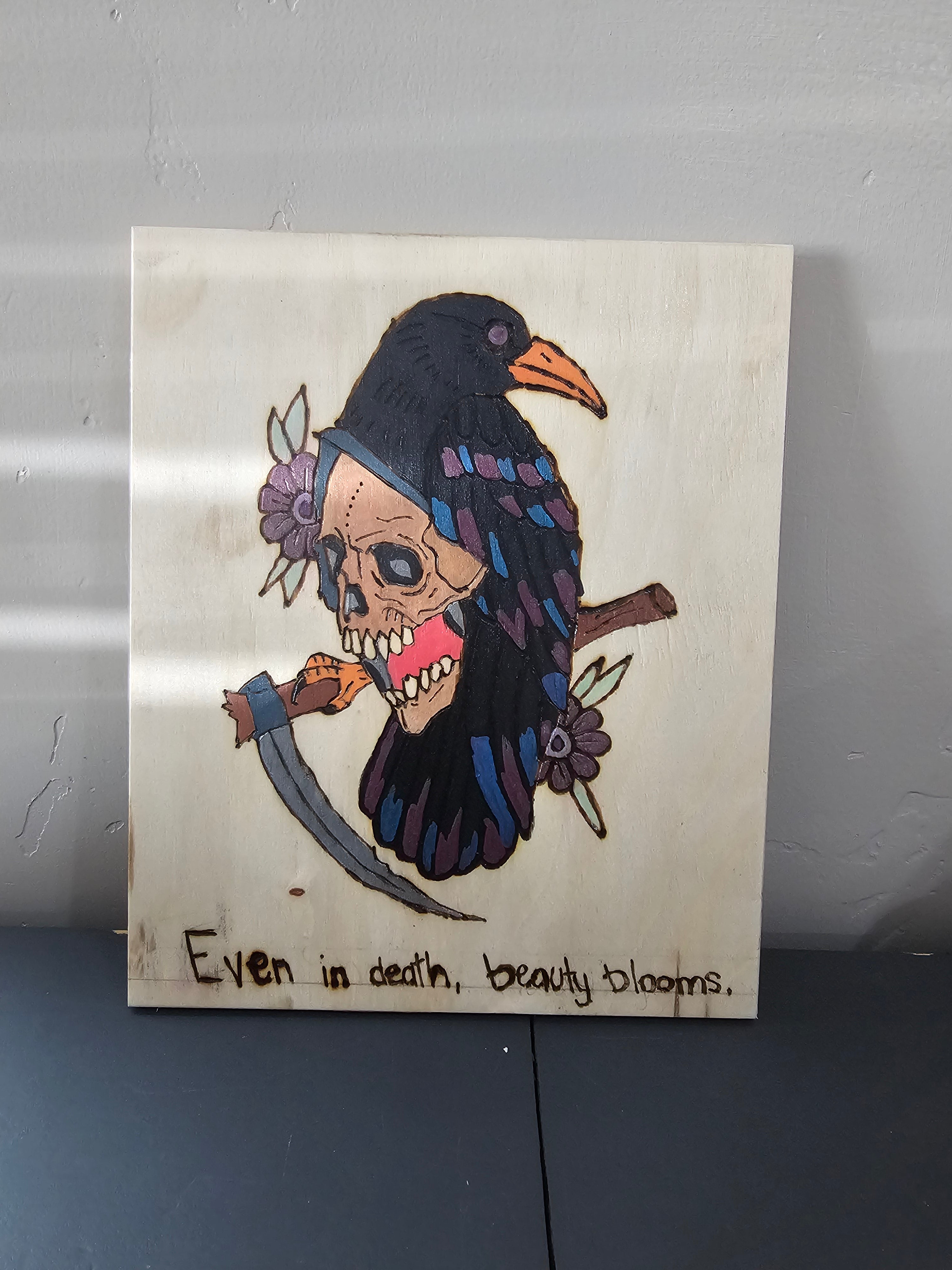 Hand-Burned Wood Wall Art