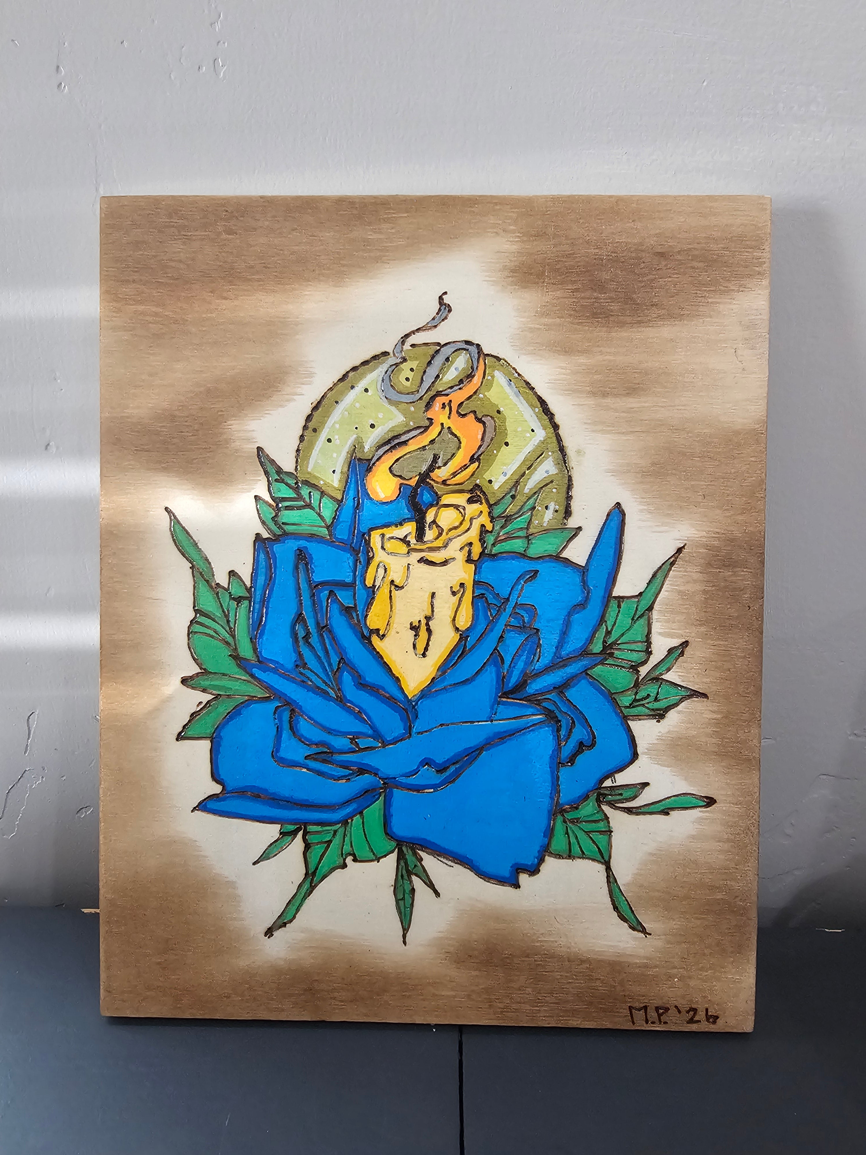 Hand-Burned Wood Wall Art