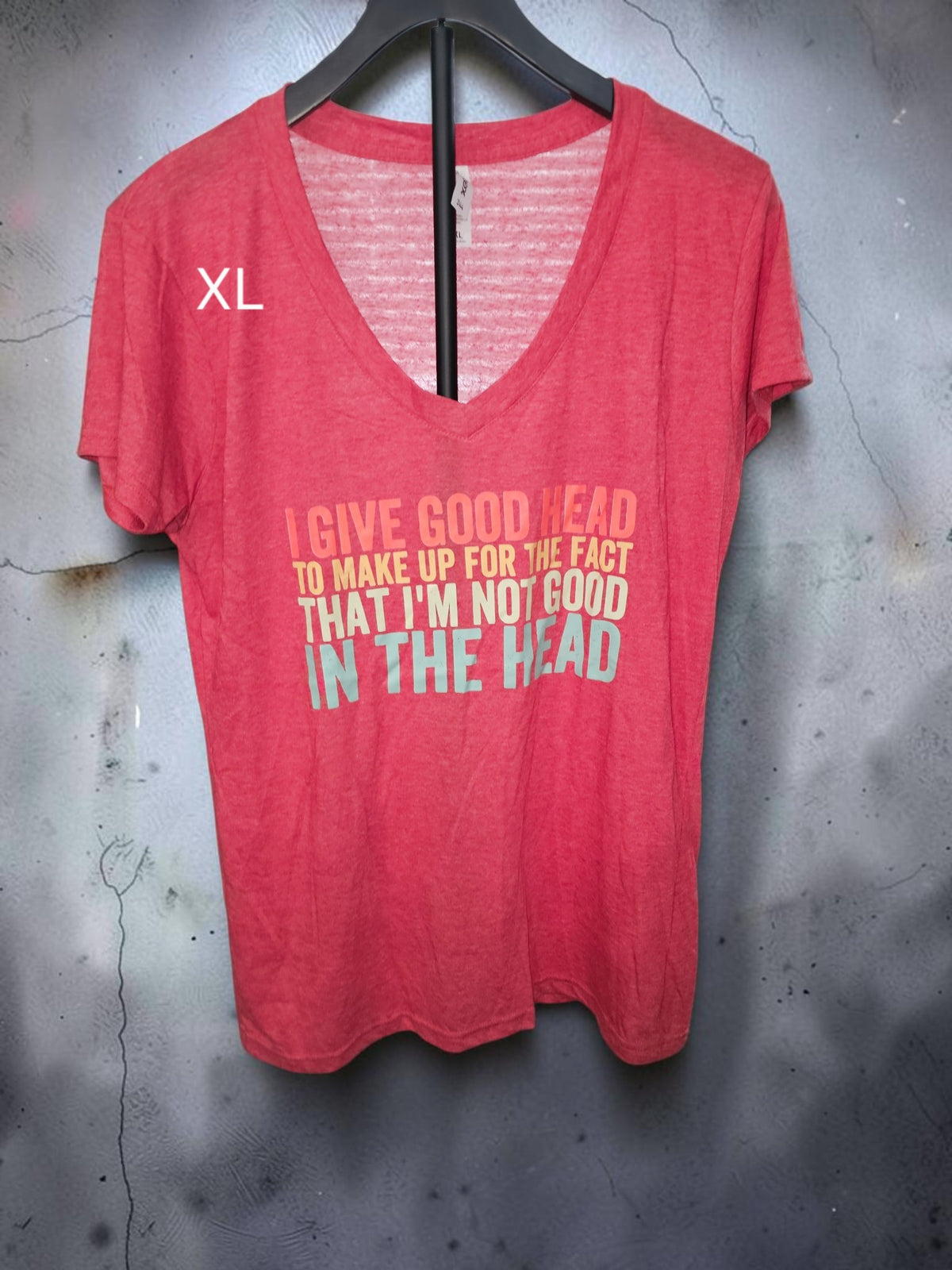 I Give Good Head Funny V-Neck T-Shirt